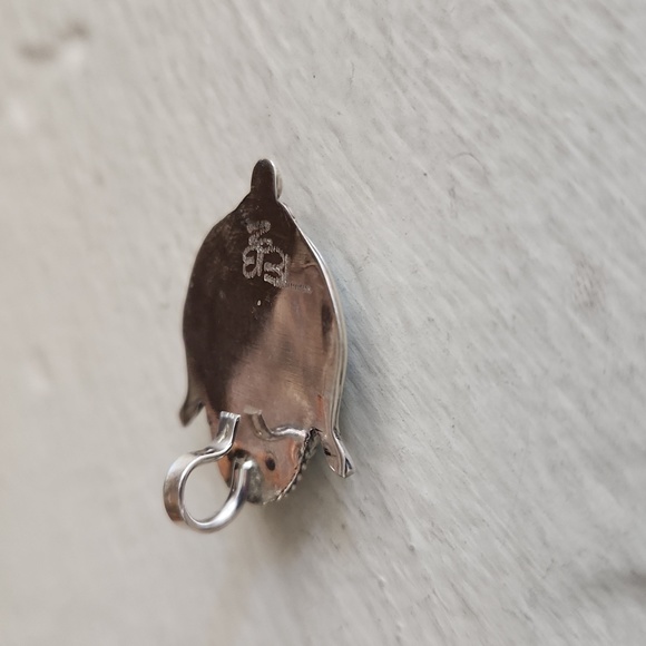 Adorable NWOT Native American Zuni Turquoise Inlaid Corn Pendant 🌽 🩵♥️ - Picture 3 of 8